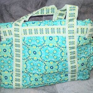 Chic Aqua Patterned Tote Bag